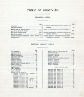 Table of Contents, Harvey County 1918